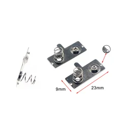10pcs/ 23x9mm + - Replacement Metal Batteries Spring Contact Plate Silver Semicircle For AA AAA Battery case