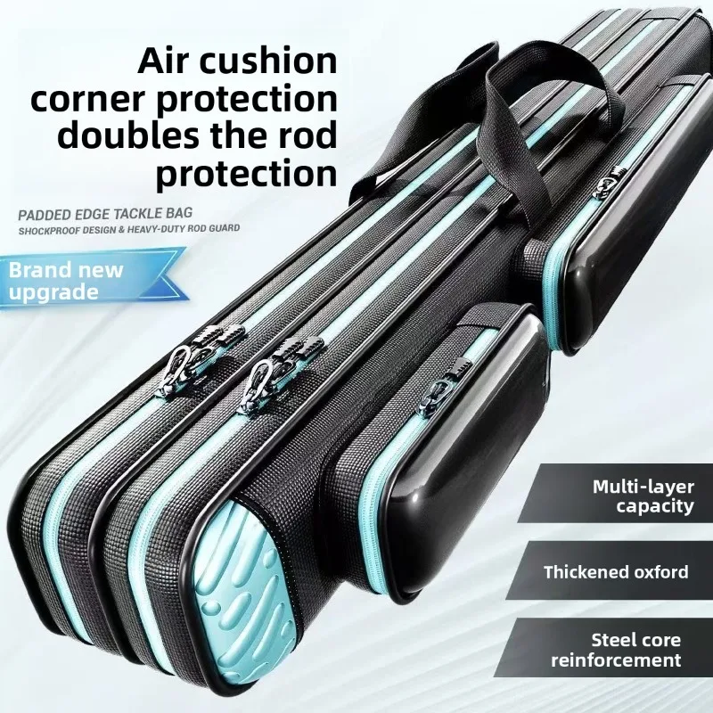 Extra Thick Fishing Gear Storage Bag Handheld Rod Dual Shoulder Sea Rod Bag Large Capacity Fishing Rod Case Fishing Rod Bag
