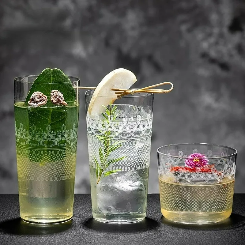 Taza Colin al horno japonesa, vasos de cóctel finos, vaso de cristal para whisky de bola alta, tazas de burbujas inclinadas creativas, herramientas de cocina para Bar