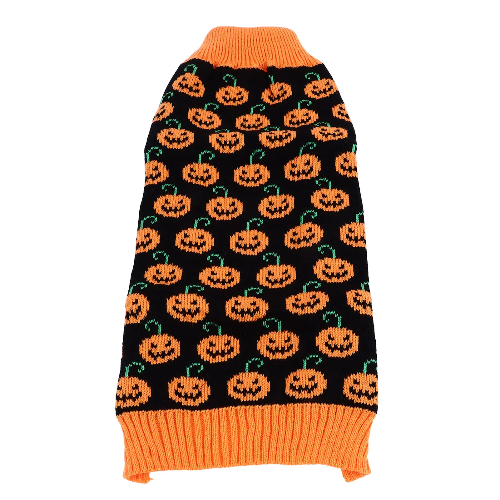 

Halloween Dog Sweater Cute Pumpkin Pattern Dog Pumpkin Turtleneck Dog Knitwear For Small Dogs Puppy