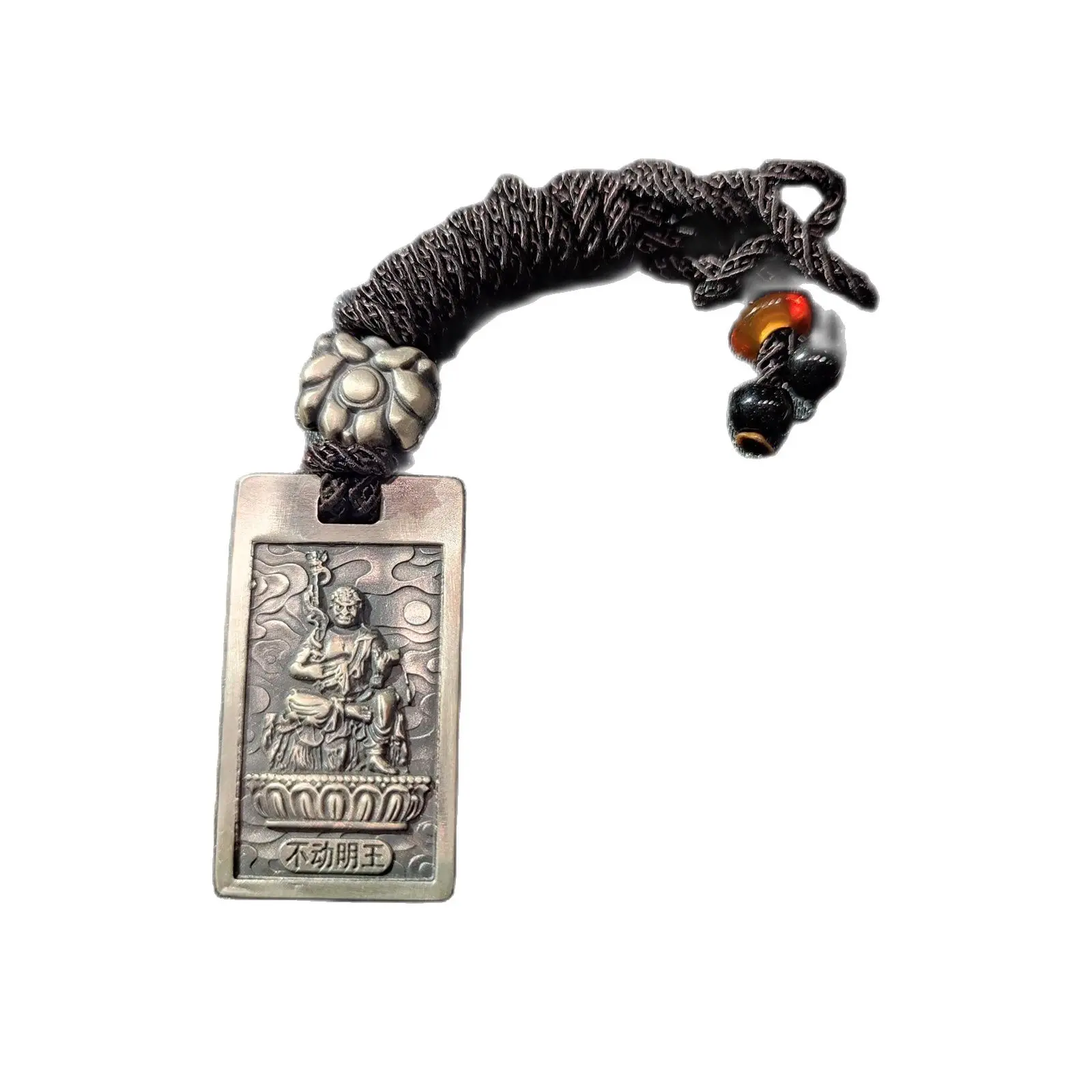 

Blessing 999 Silver Pendant Lucky Aryaacalanatha bodhisattva patron saint car bag for men women girl kid child blessing