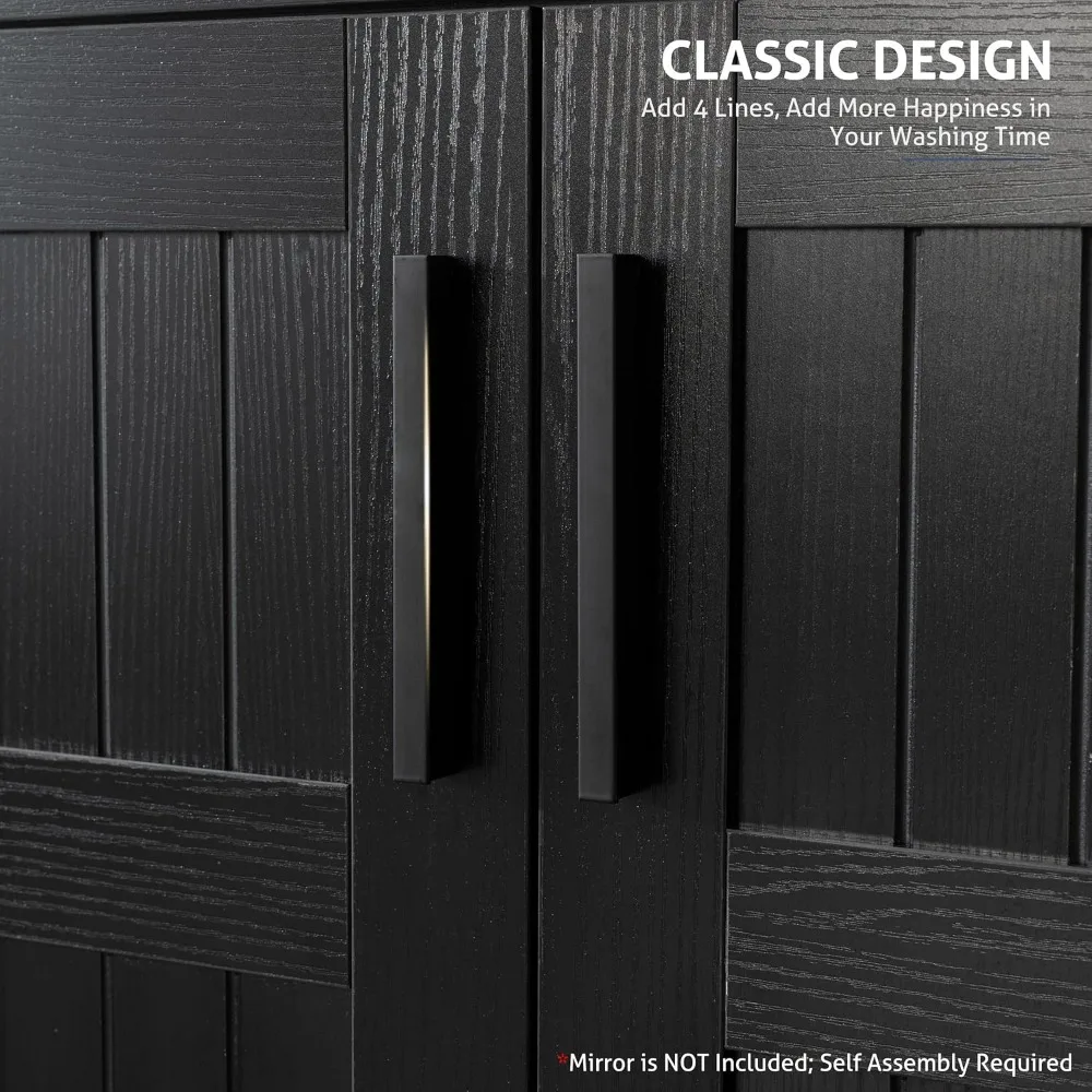 خزانة حمام حديثة قائمة بذاتها مع خطوط مستقيمة، مجموعة 24 حوض، تصميم معاصر بدون حوض B50