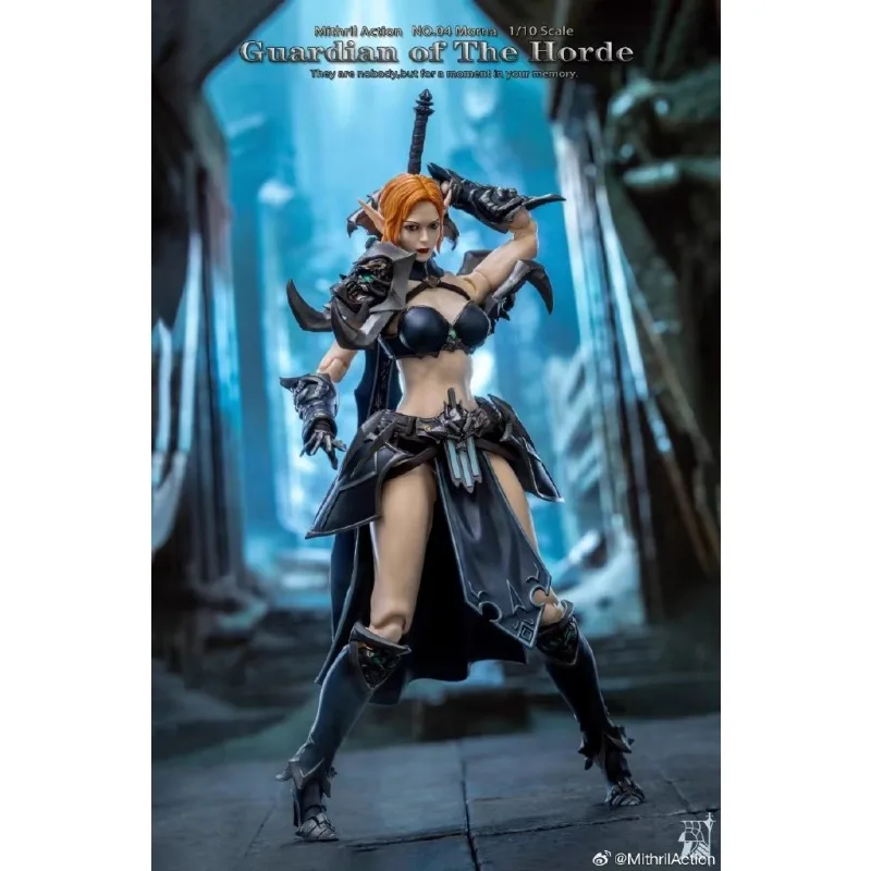 Clan Guardian 04 Elven Female Swordsman Morna 7-inch Poseable Action Figure Toy Collectible Gift Silver Secret Studio