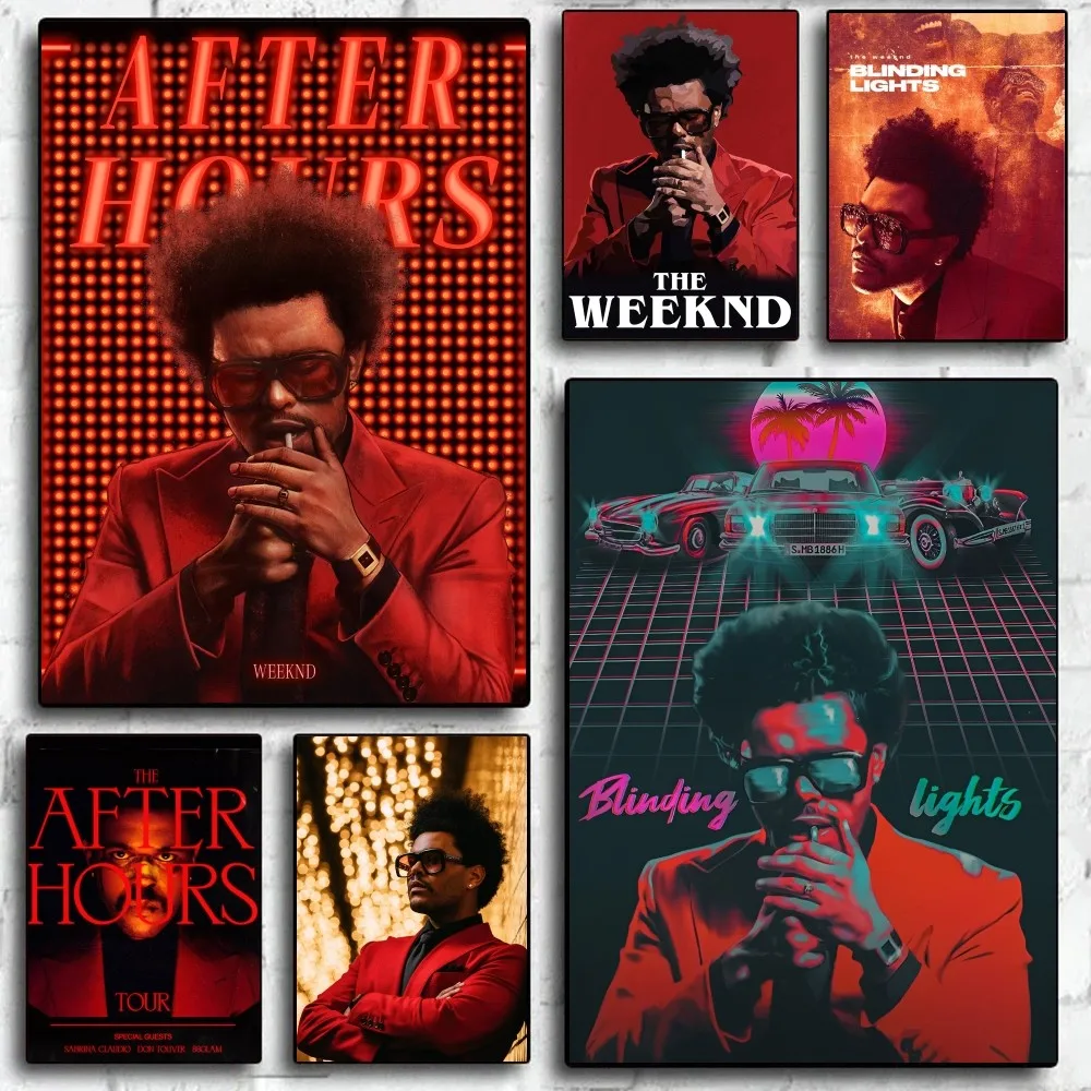 

Певица W-weeknd- After Hours постер для дома, гостиной, спальни, бара, кафе, художественный декор