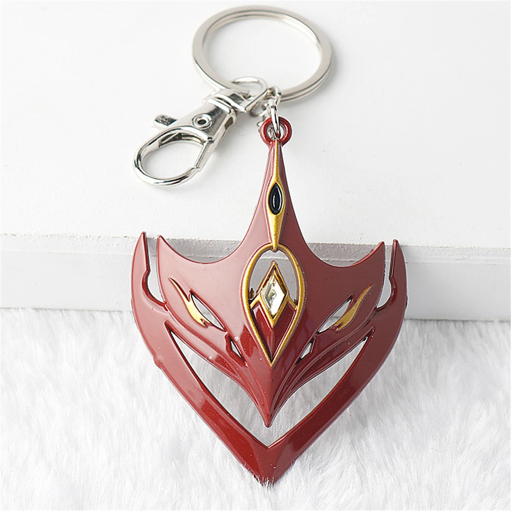 

Game Genshin Impact Necklace Tartaglia Xiao Mandrill Mask Pendant Weapon Witch Heart Fire Alloy Key Chain Jewelry Gift