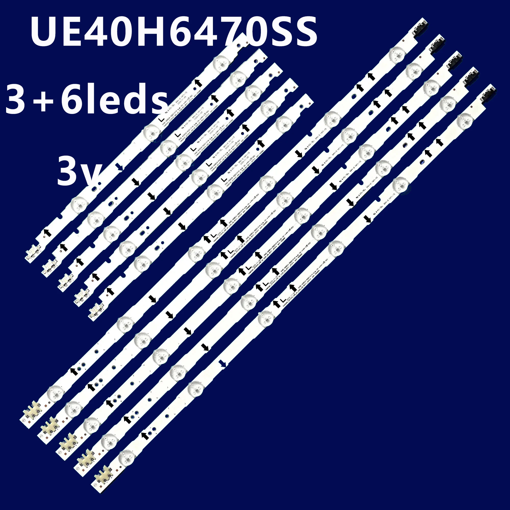 LED Backlight For D4GE-400DCB-R2 UE40H5000 UE40H6500 UE40H5500 UE40H6200 UE40H5100 CY-GH040HGLV2H UE40H6400 UE40H6470SS