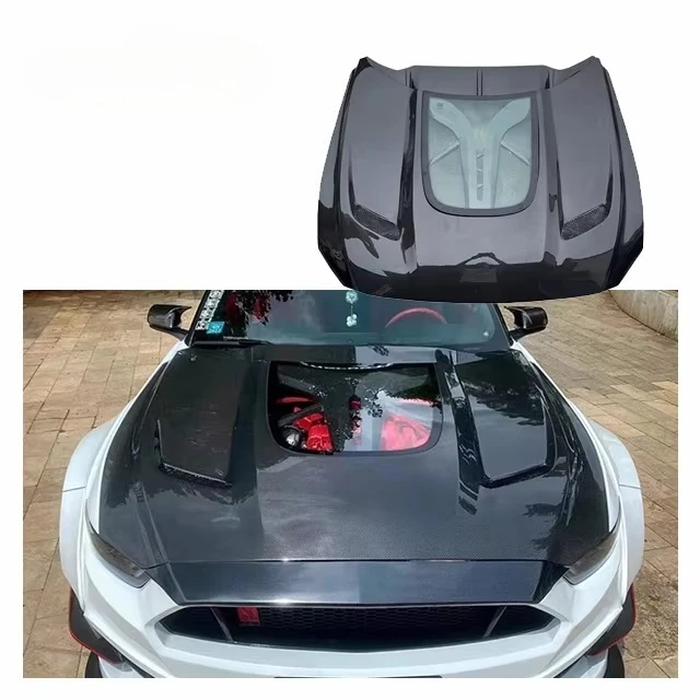 

Carbon Dawn M1 Hood for Ford Mustang S550 15-23 Upgrade Dawn M1Style Body Kit Mustang Engine Bonnet Hood