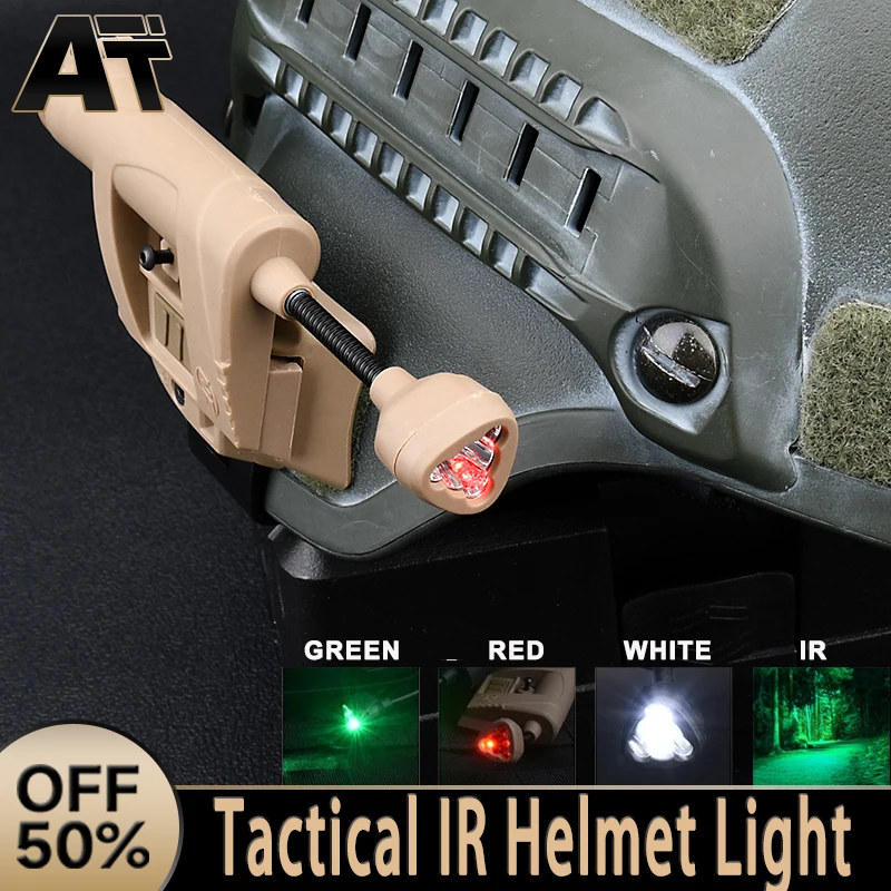 MPLS Tactical Fast Helmet Light With Four Modes White LED Red Green IR Signal Light Outdoor Hunting Reconnaissance Accessories