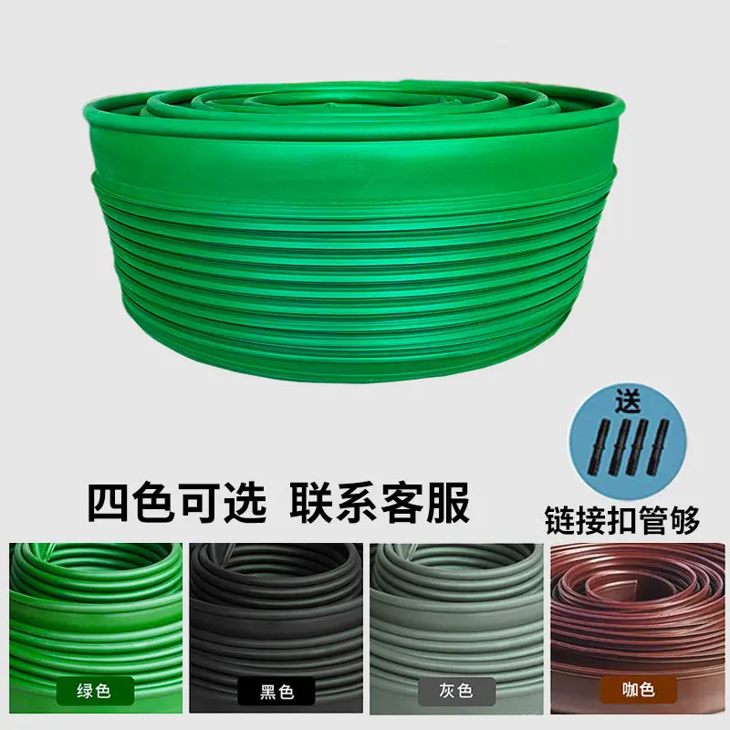 Durable Plastic Garden Edging 10m Flexible Lawn Border Strip with 30 Pegs for Flower Bed Path Weed Barrier Landscape