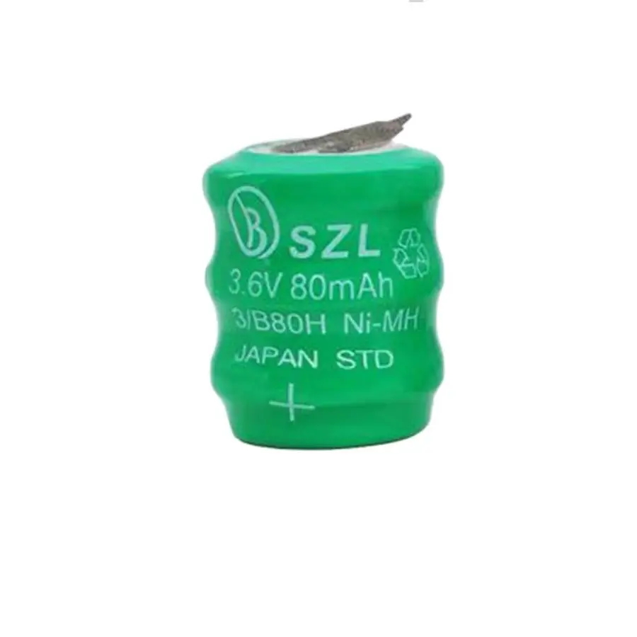 2pcs/lot SZL 3.6V 60mAh 80mAh Rechargeable Nickel-cadmium Battery