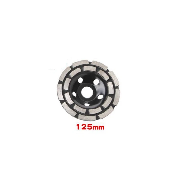 125mm diamante dupla fileira rebolo pedra de cimento piso de concreto moinho de diamante durável fácil instalar