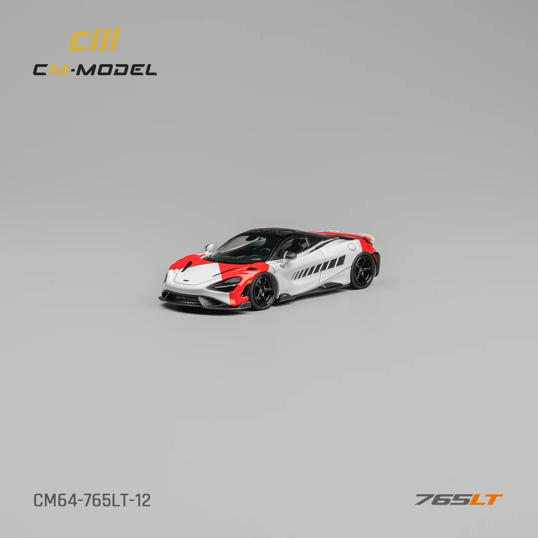 CMModel 1/64 Diecast Mclaren 765LT White and Red