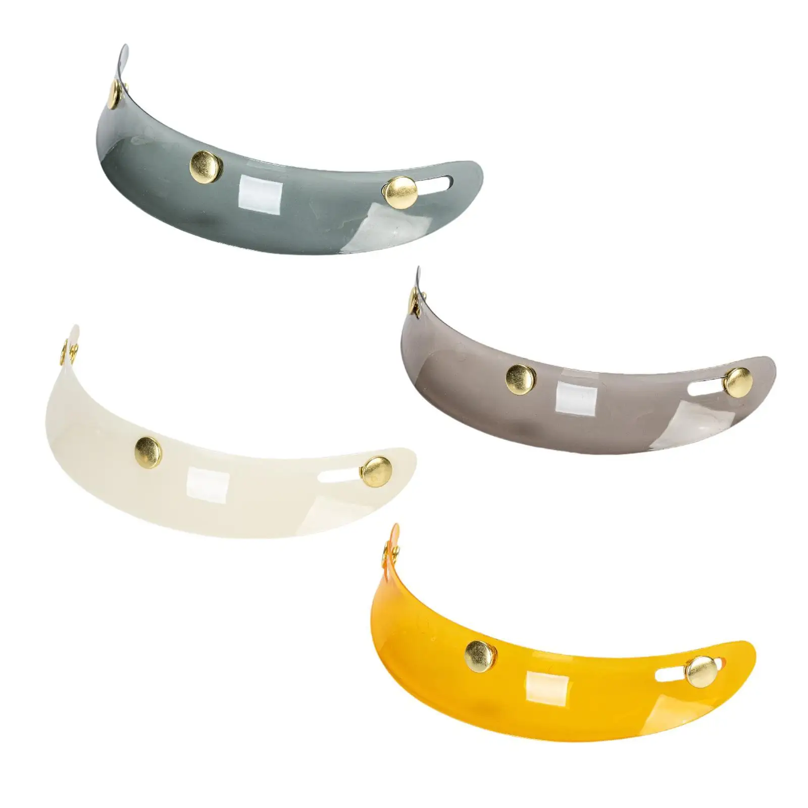 Couvercle de visière de casque, remplacement Direct, 3 boutons-pression pour casques à visage ouvert 3/4