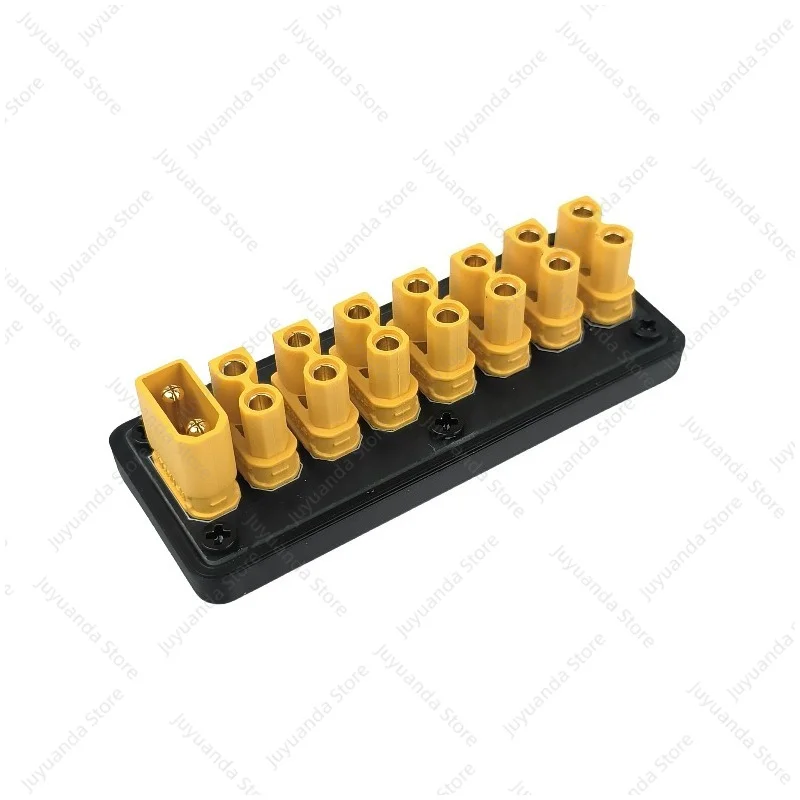 100A Load Current Distribution Board 8 Channel XT30 Plug Output Terminal 53x19mm Mini PCB for Remote Control Car and Ship DIY