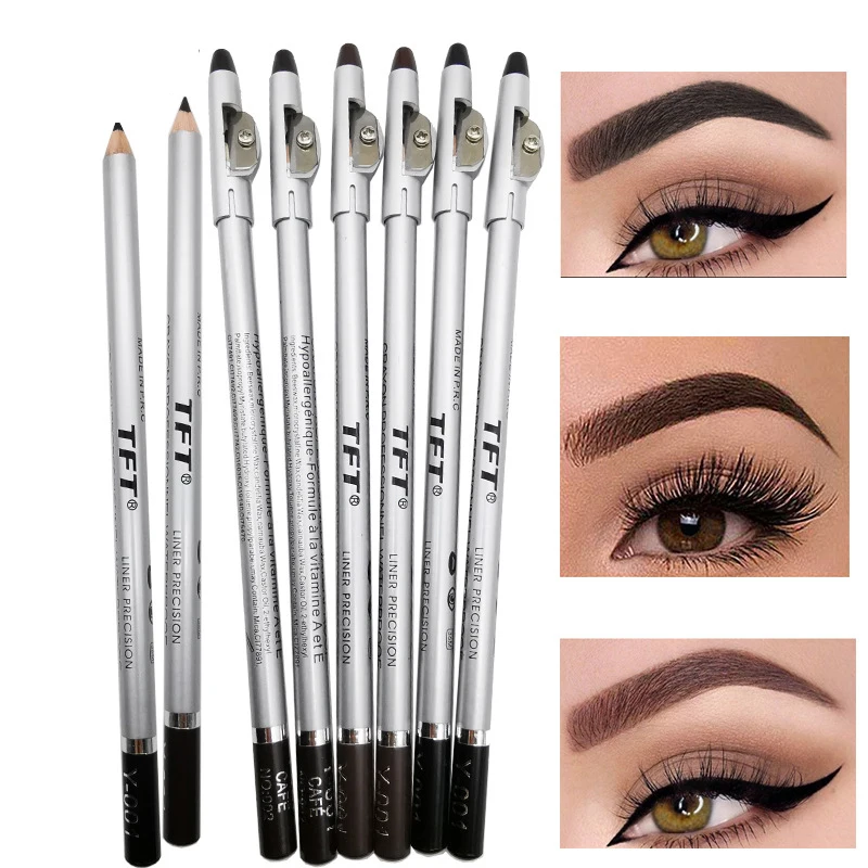 

1pcs Eye Brow Pencil Waterproof Professional Women Eye Makeup Pen Easy Color Natural Black Brown Cosmetic Beauty Eyebrow Tool