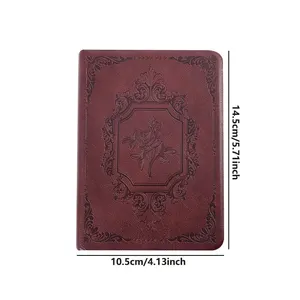 144 folhas a6 vintage couro do plutônio diário livro portátil forrado papel grosso caderno escrita diário agenda mensal planejador semanal 10 principais vendas livro notas - №10