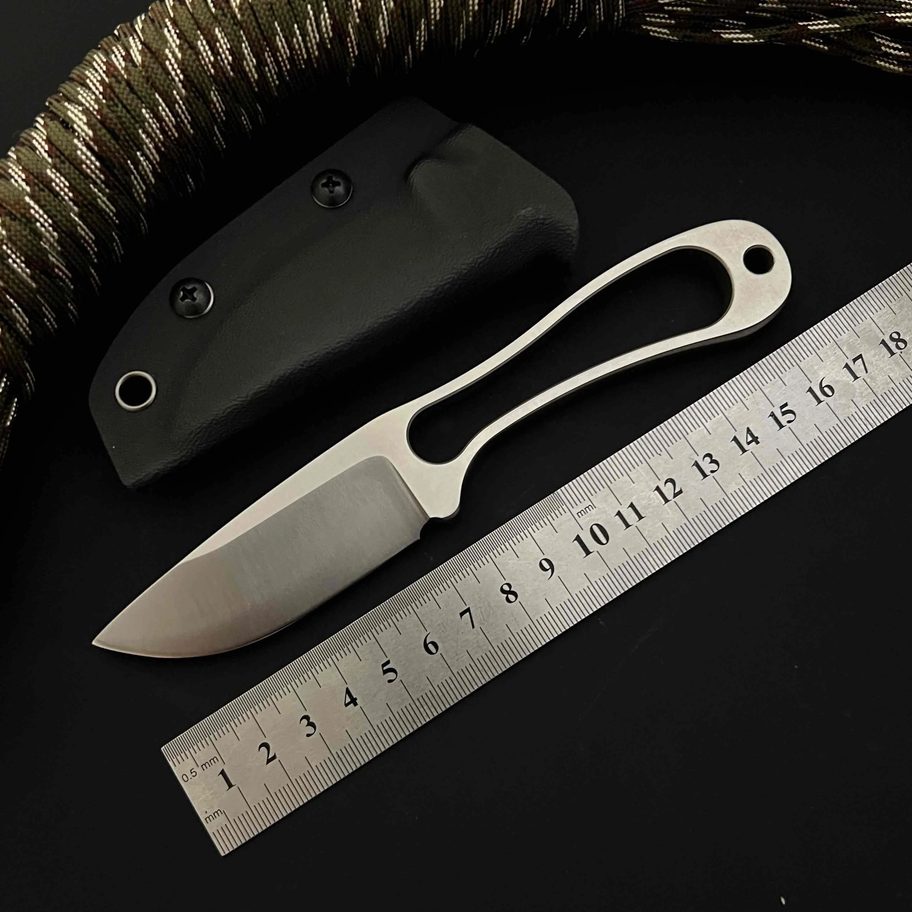 

Thickened 14c28N integrated steel outdoor camping hunting tactical straight knife mountaineering camping EDC self-defense tool