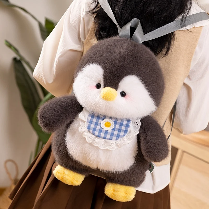 Niedliche Pinguin Plüsch tasche ausgestopfte Cartoon Tier Plüsch Rucksack kawaii flauschige Dame Umhängetasche Kinder Mädchen Geburtstags geschenke