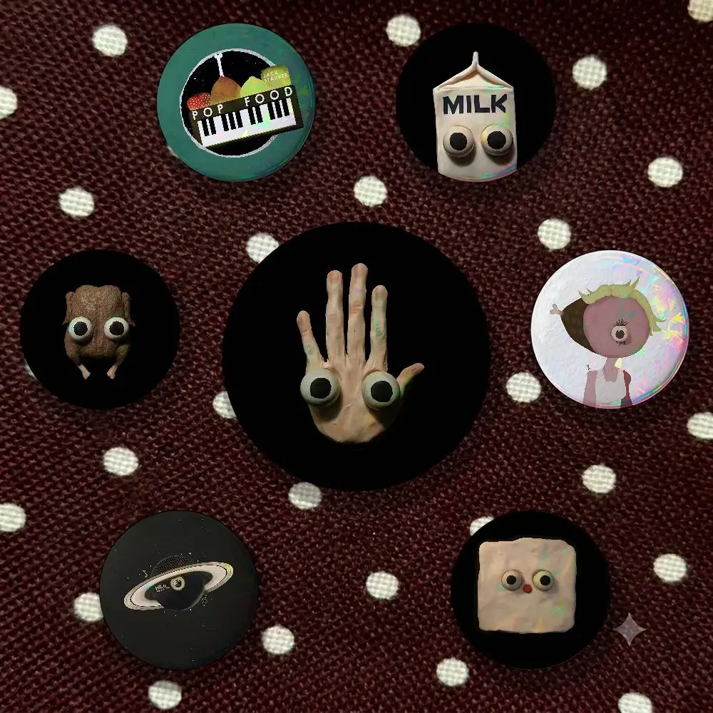 Jack Stauber Album 58mm Icon Badge Handmade Tinplate Brooch for Backpack Clothes Chest Ornament Gifts