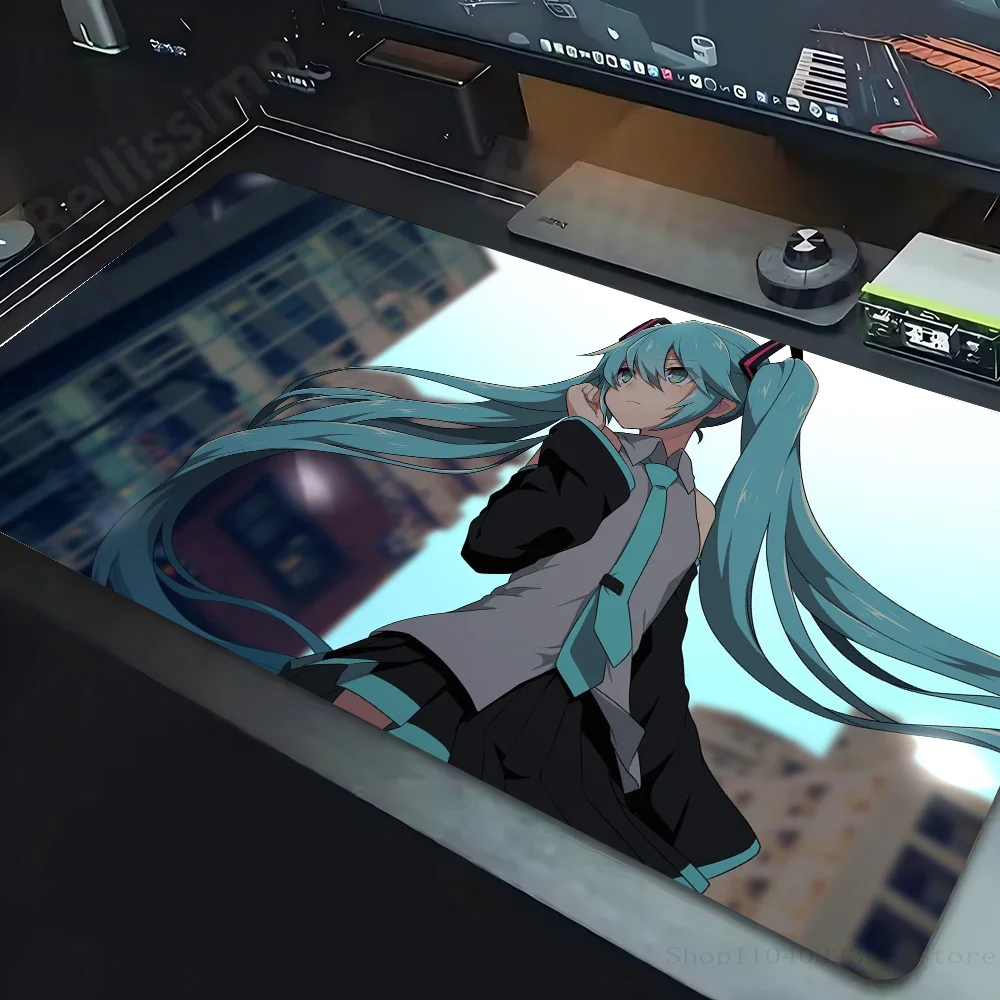 H-Hatsune Miku Mousepad Non-slip Suitable For Office Computers Laptops E-sports Game Desk Mats XXL Keyboard