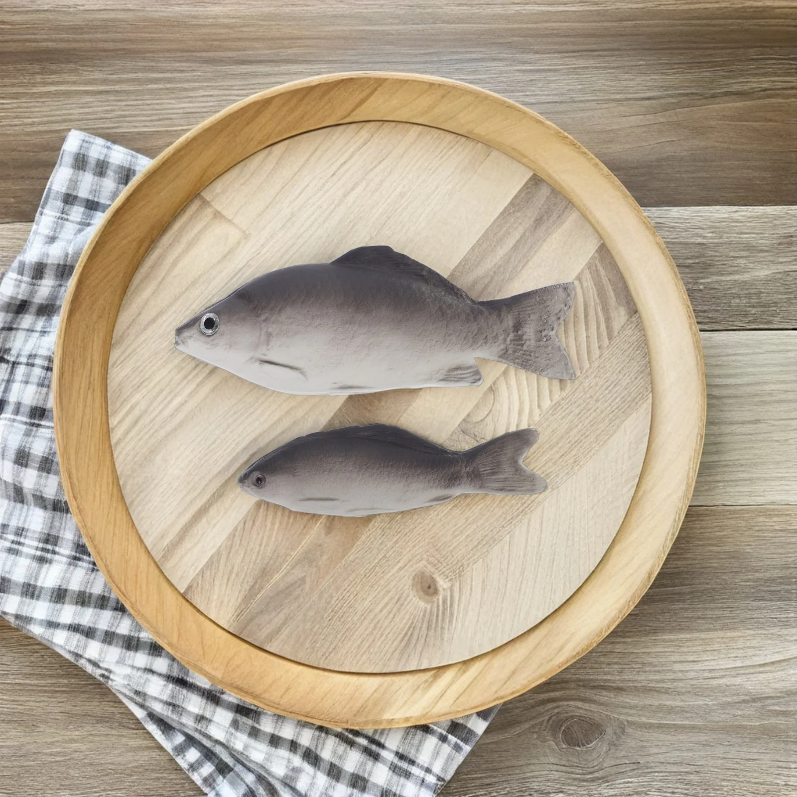 

4pcs Realistic Fake Fish Props Pu Simulated Sea Food Models For Photography Food Styling Display Artificial Kitchen