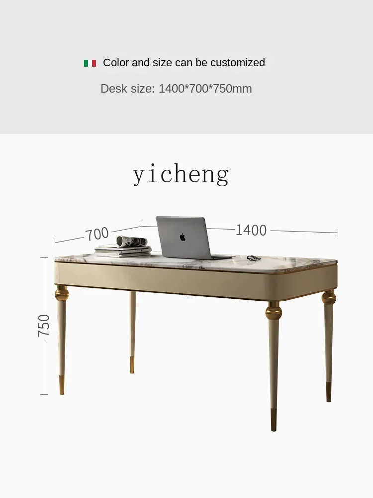 XL Luxury Study Desk, Marble Rock Plate, High end Modern Fashion Office Desk for Home Use