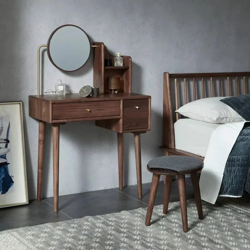 

Solid wood dresser with mirror and drawer Makeup dresser