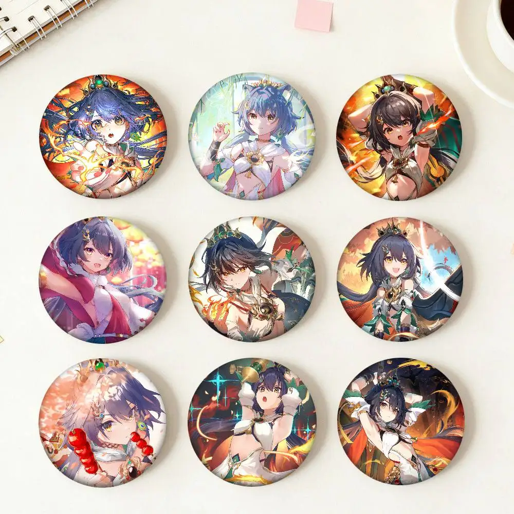 Game Honkai Star Rail Yunli Round Badge Creative Brooch Clothing Backpack Accessories Lapel Pin