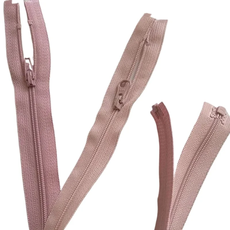 30pcs/Lot 3# 35 To 45cm Ykk Nylon Coil Fine Zipper for Sewing Lotus Pink Underwear Jacket Sunscreen Kids Pet Clothing Accessory