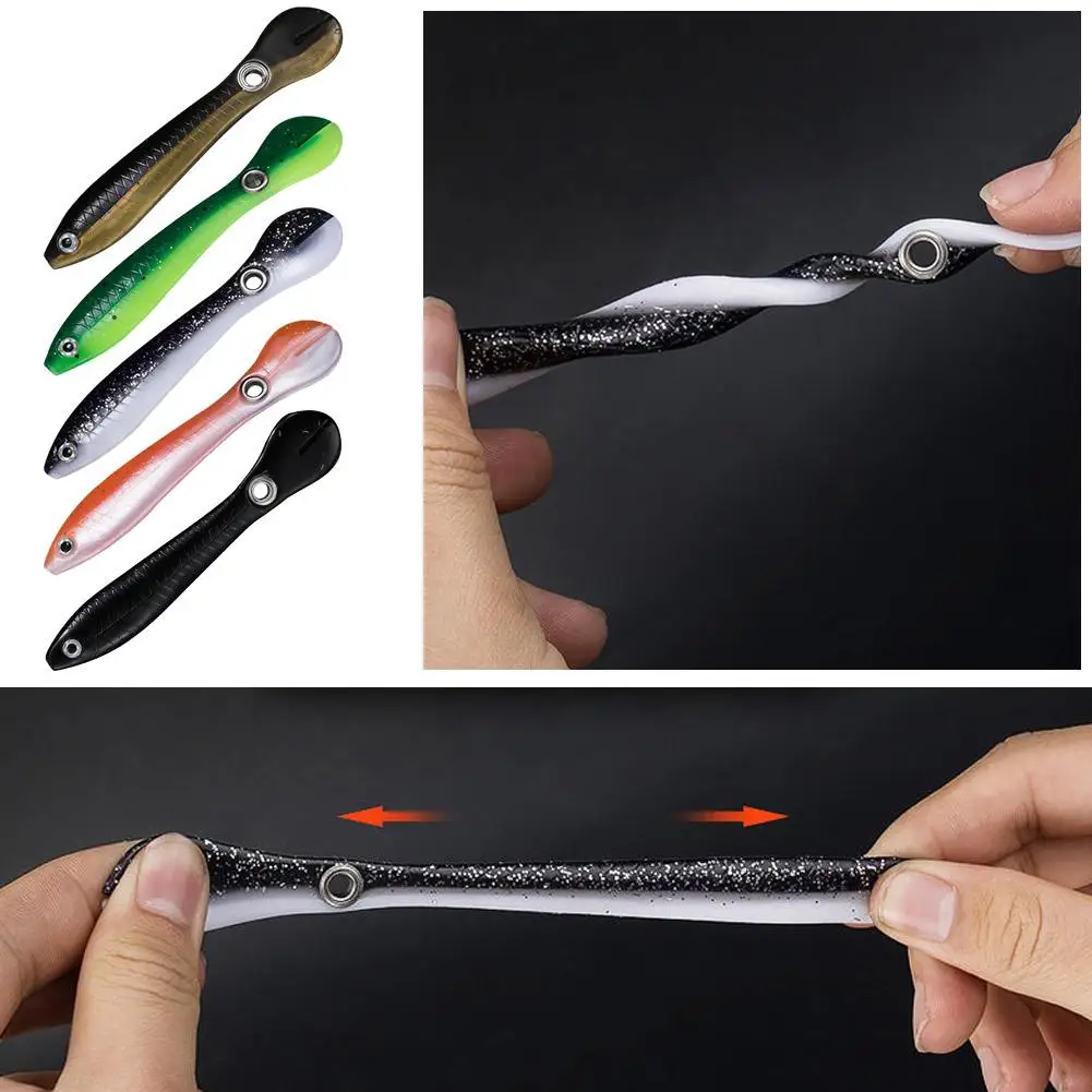 

Fish Walking 5pcs/lot Soft Fishing Lures 2g/6g Swing Tail Bait Silicone Small Loach Bait Artificial Bait for Bass Pike Fish S5N7