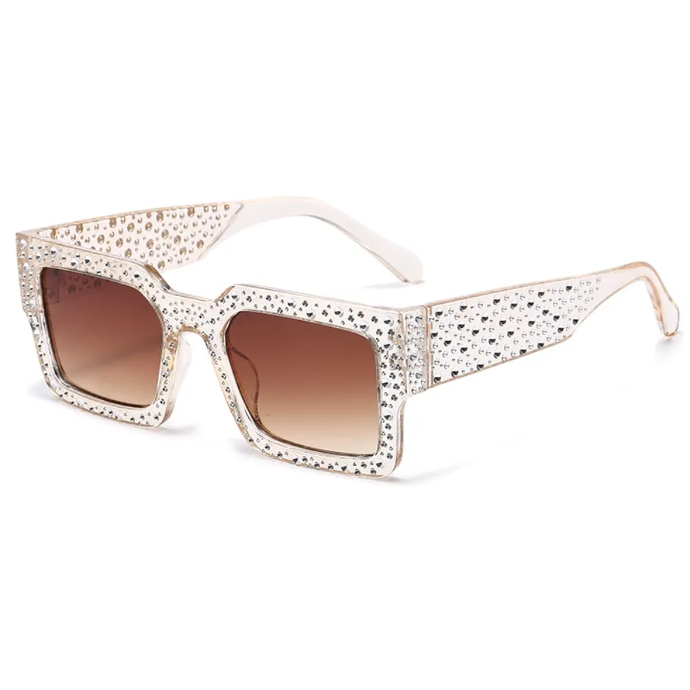 

Retro Big Frame Square Sunglasses One Piece Designer Unisex Sun Glasses Black Rectangle Cool Metal Sunglasses for Women & Men