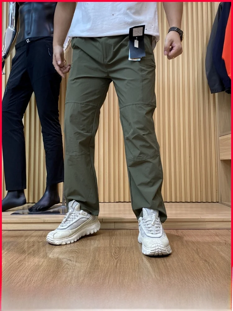 

Уличные мужские повседневные брюки, ветрозащитные, водонепроницаемые, прямые, пошивные брюки из нейлонового волокна, осенний сезон, модные брюки