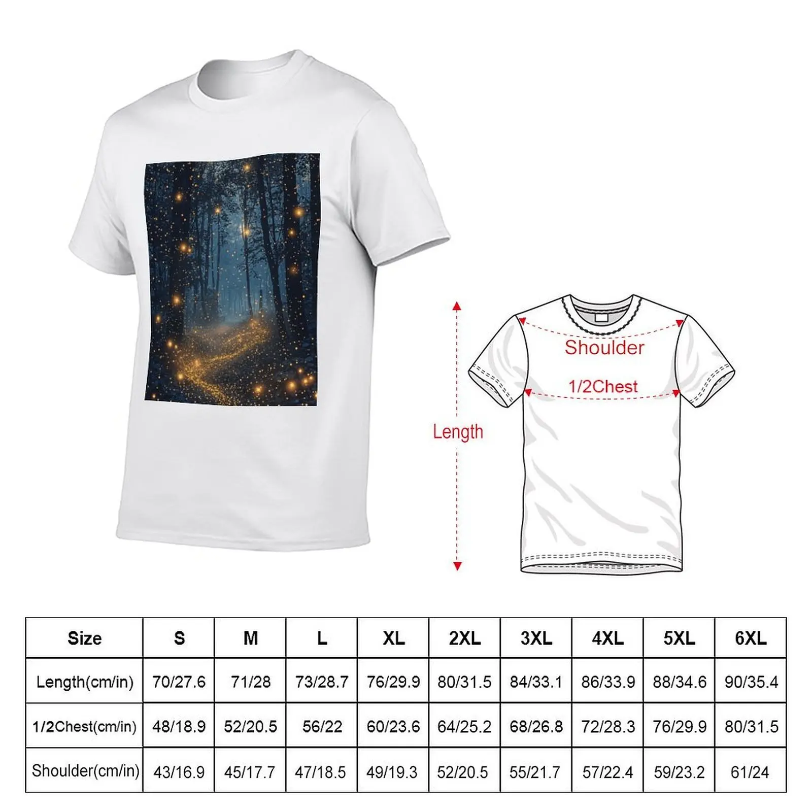 Enchanted Forest of Fireflies T-Shirt cotton t shirt pack man t shirts graphic T-Shirt