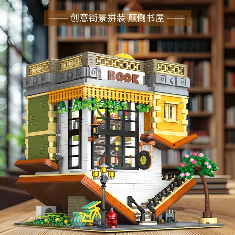 Neue 89130 3621 stücke MOC Street View Auf Den Kopf Buch Haus Bausteine Stadt Haus Bau Ziegel DIY Kinder Spielzeug geschenk Set
