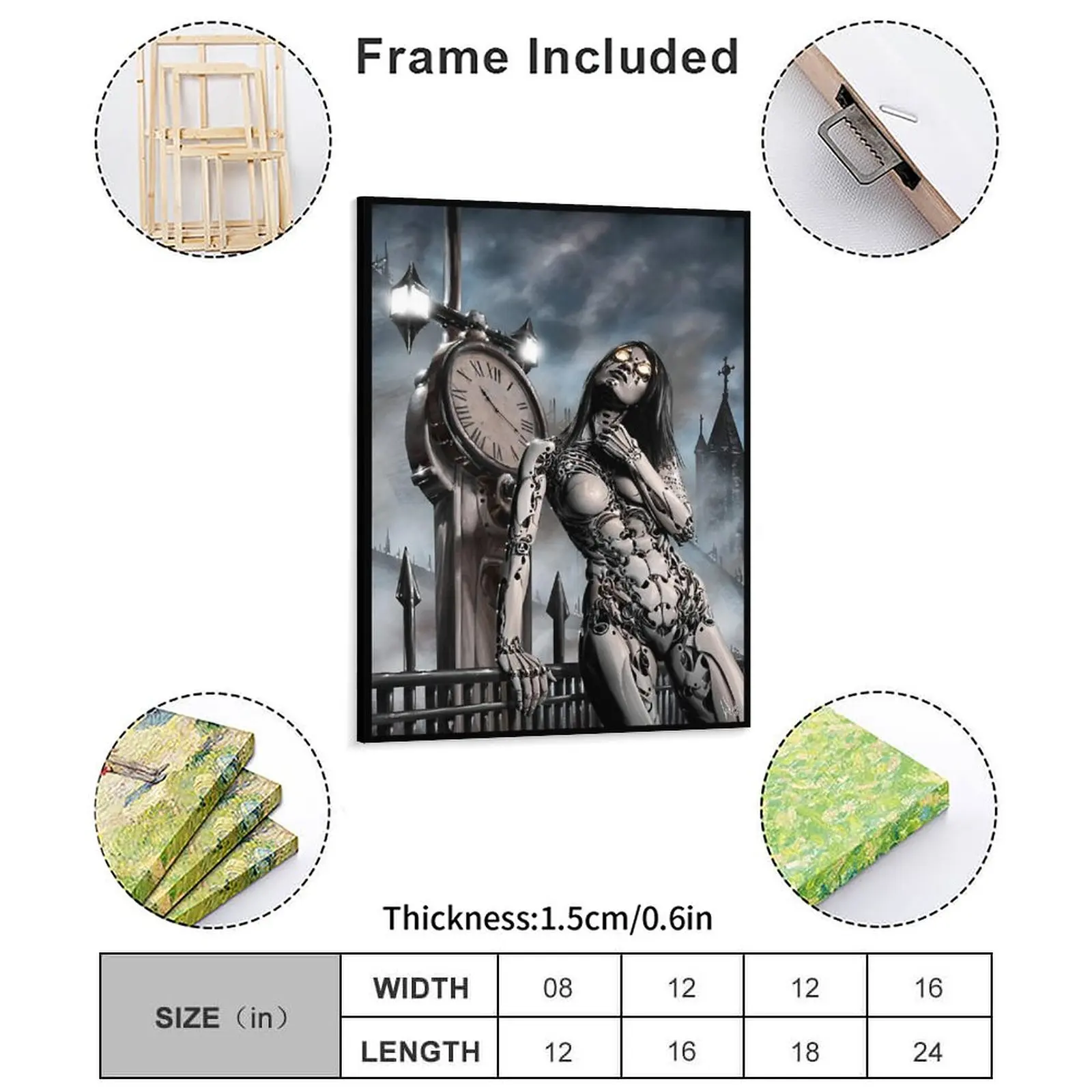 Steampunk اللوحة 003 قماش اللوحة تخصيص مضحك نادي جدار جدارية السينما مؤطرة لوحات الحائط