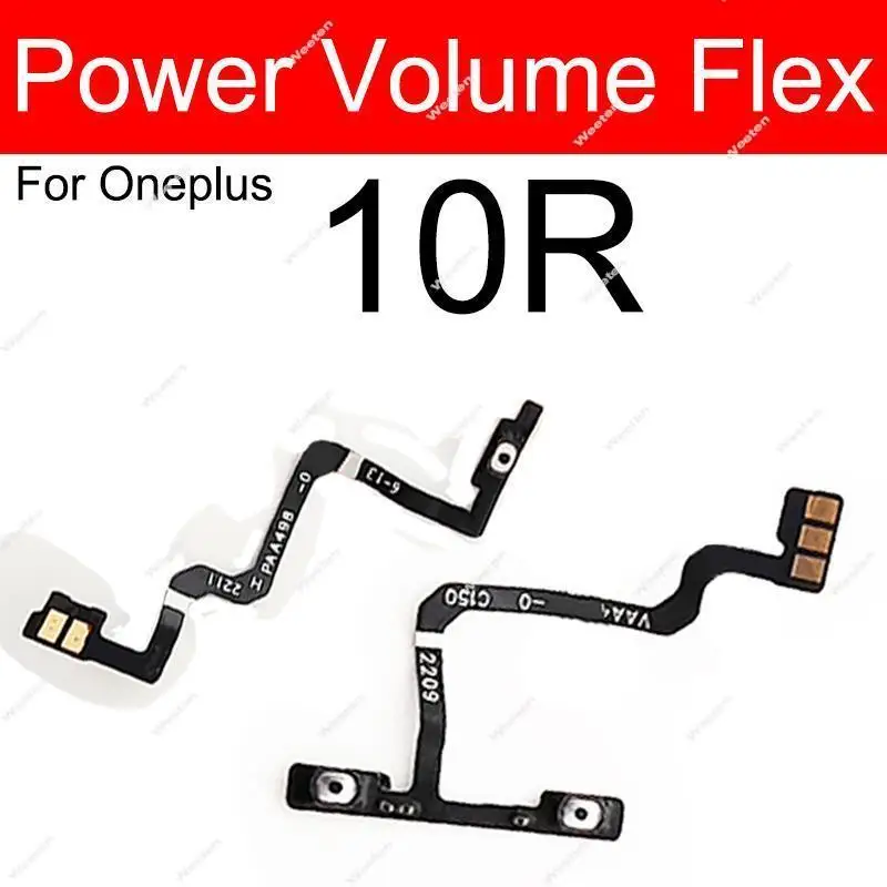 Volume Power Flex Cable For OnePlus 1+ 10R 10T 11 11R 12 On Off Power Volume Side Flex Ribbon Parts