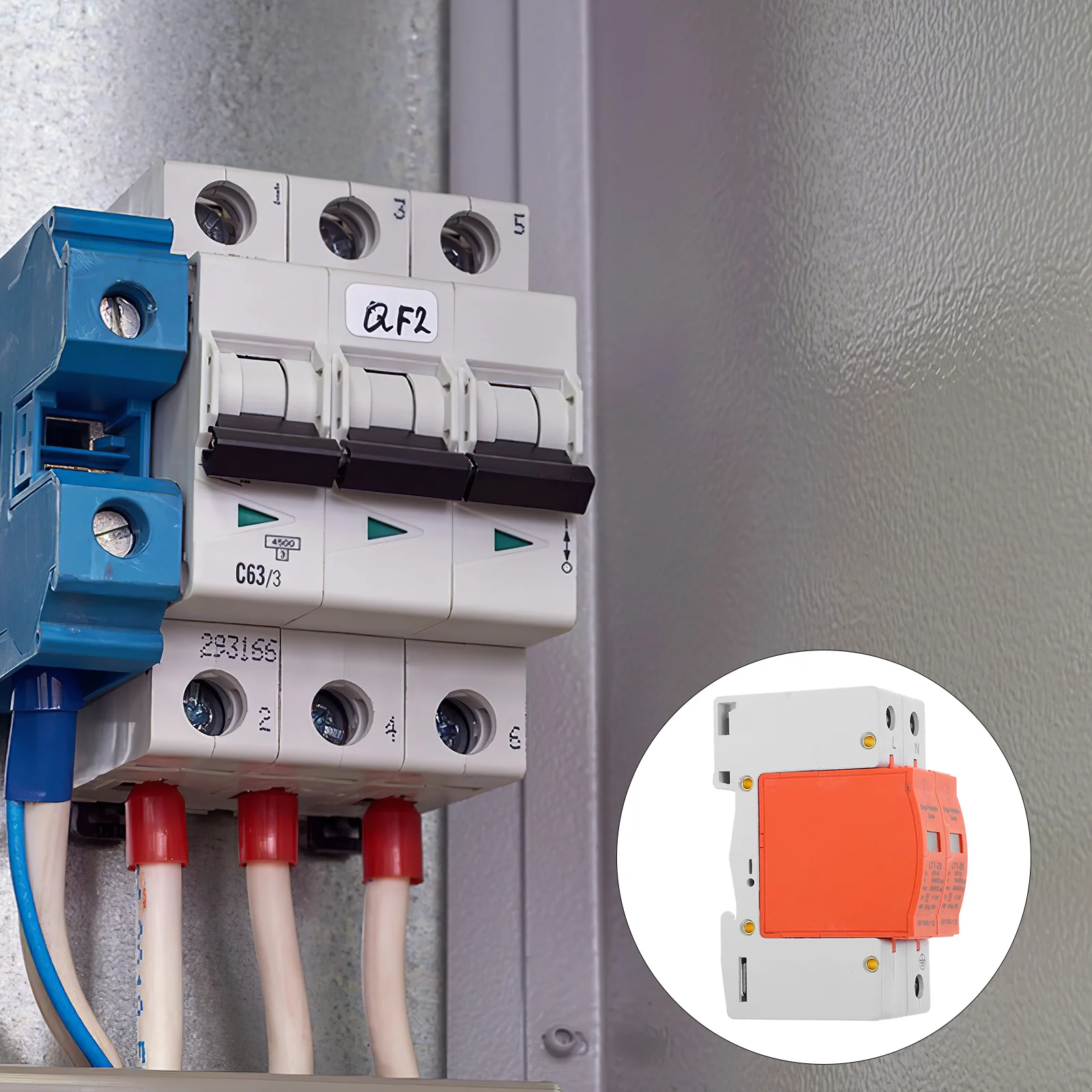 حامي عرام المنزلية مانع الأرض حامي الطاقة 2p20ka البلاستيك السكك الحديدية تصاعد جهاز واقية 20Ka صواعق لإنخفاض #2