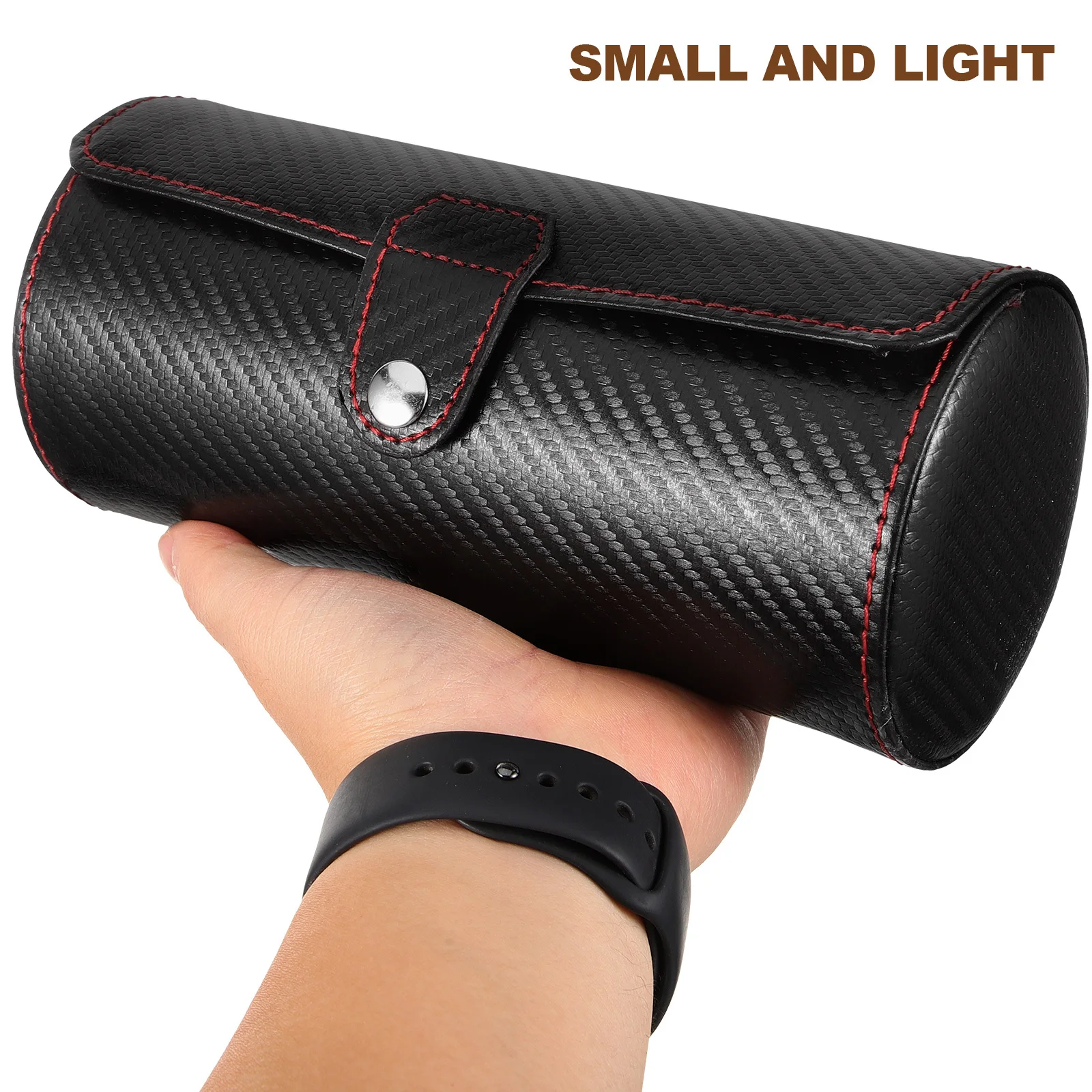 

Small Lightweight Watch Jewelry Box For Men Portable Pu Watch Organizer Travel Case Dustproof Scratch Resistant