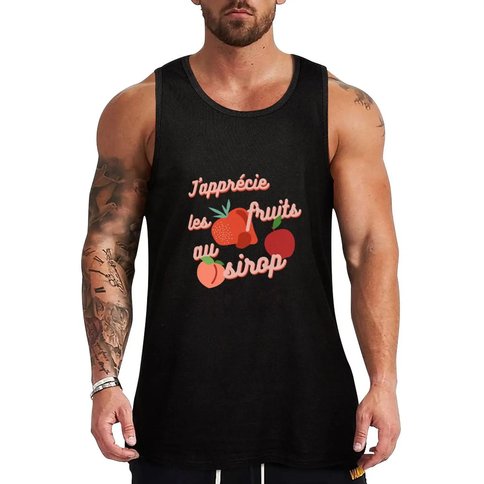 Me gusta la fruta en almíbar! Camiseta sin mangas básica informal, ligera y de color liso