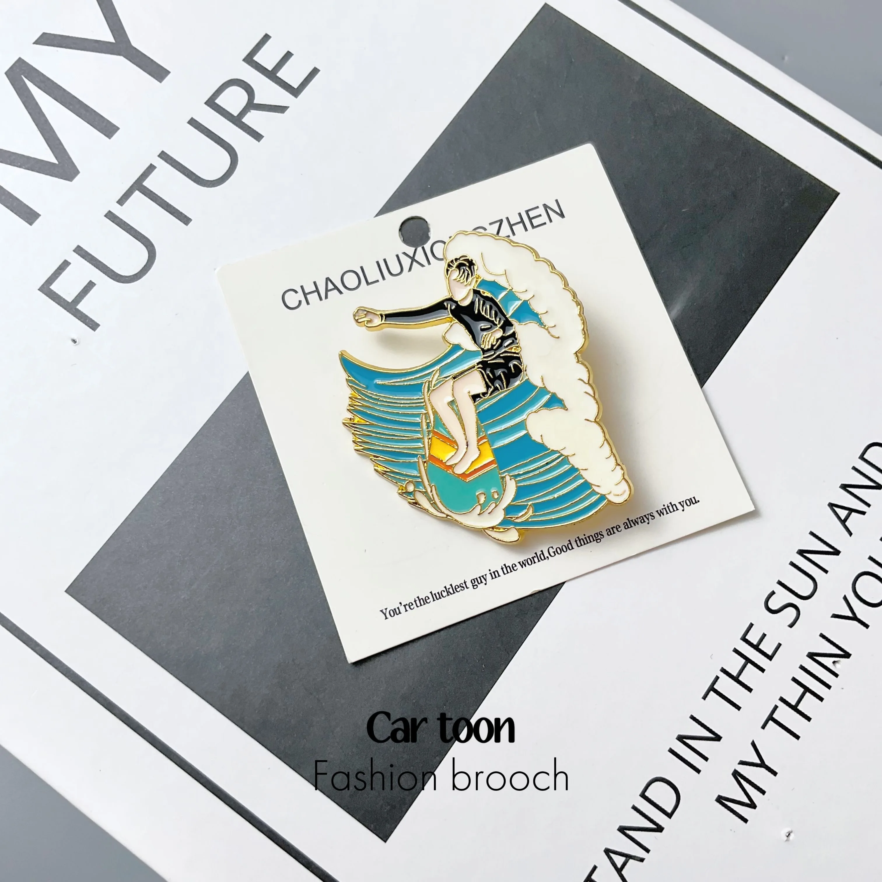 بروش سبيكة كوسبلاي ستارز استجابة على مساعدة وانغ ييبو، بروش عالي الختم، شارات معدنية، ملابس، حقائب وإكسسوارات