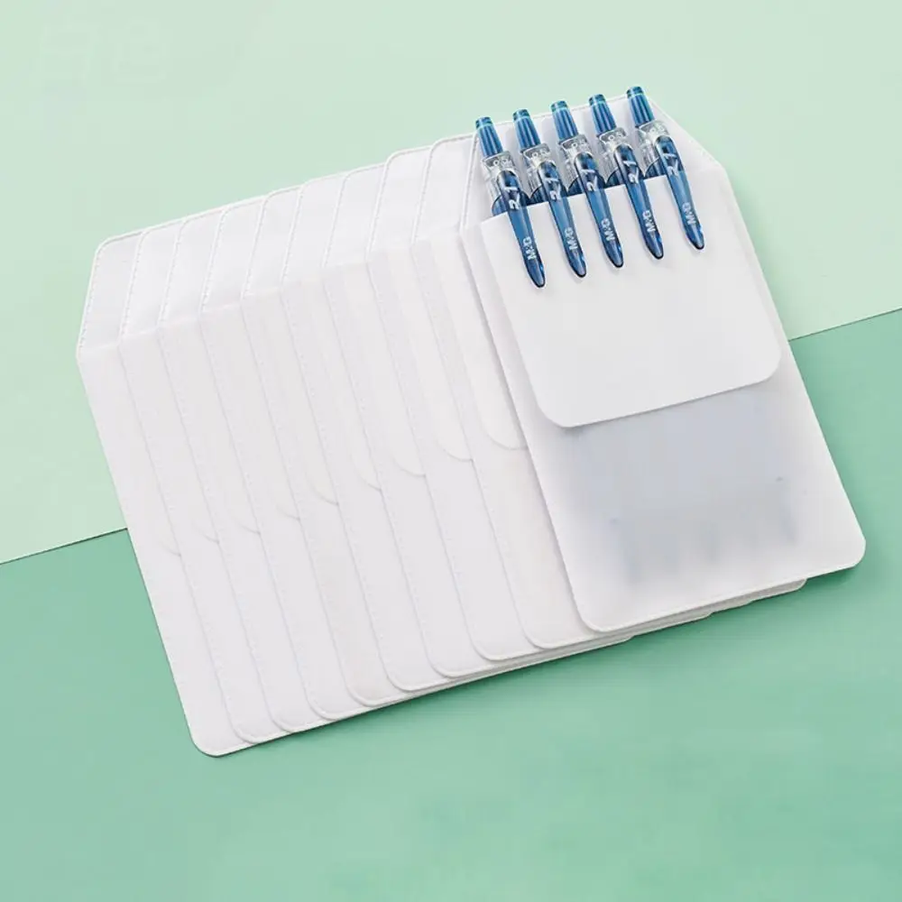10Pcs/set Leak-Proof Nurse Pen Pocket Ink-Resistant Multi-color PVC Pencil Case Portable Pen Bag Pen Insert Pouch Hospital