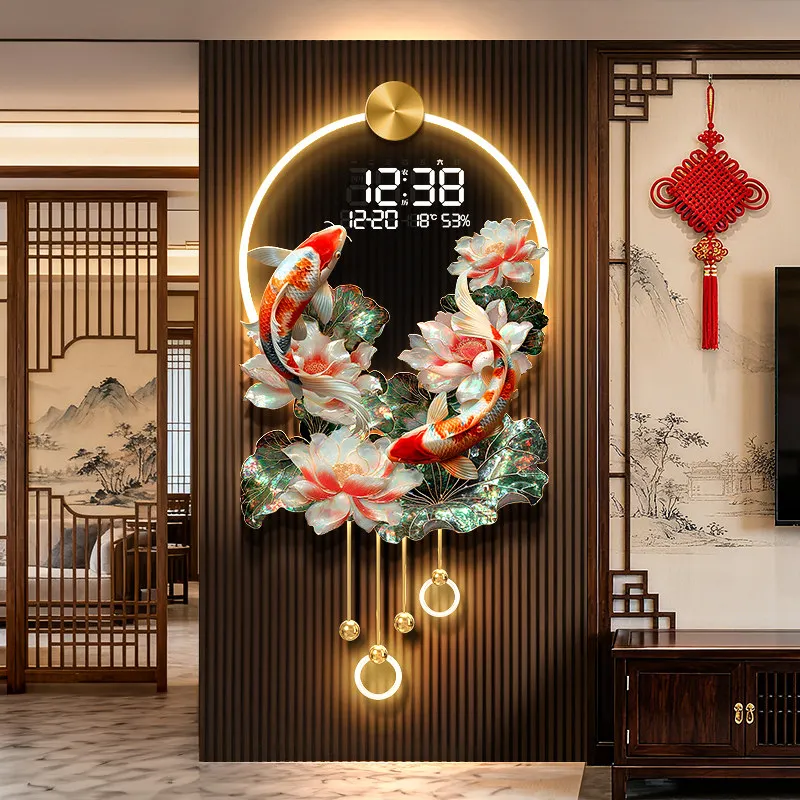 Relojes De pared digitales De lujo De gran tamaño, diseño estético moderno, relojes De pared para restaurante, reloj De pared De estilo chino, decoración del hogar