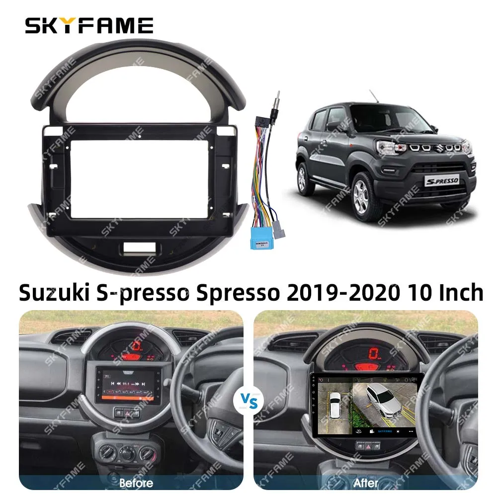 SKYFAME Car Frame Fascia Adapter Android Radio Dash Fitting Panel Kit For Suzuki S-presso Spresso