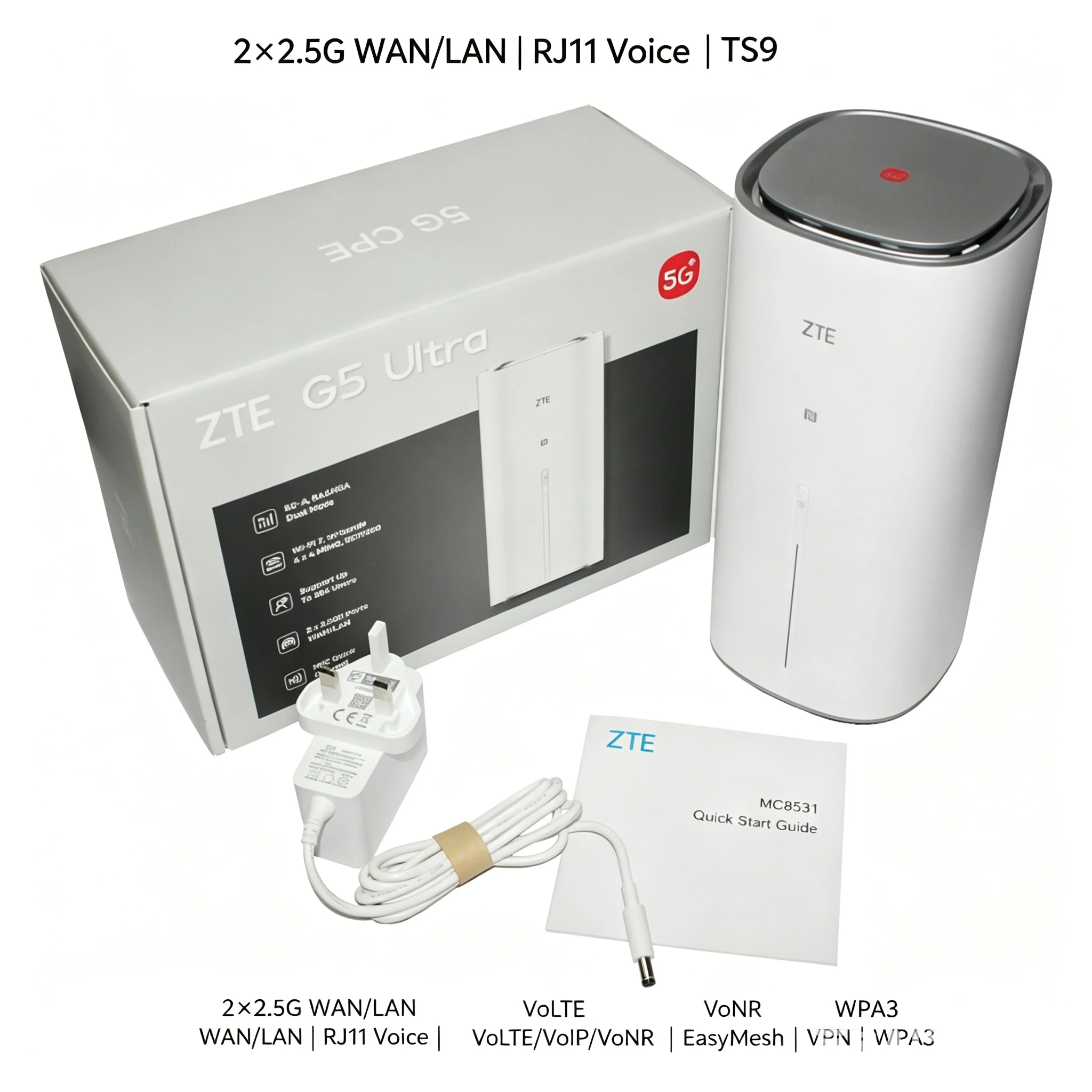 ZTE G5 Ultra 5G AI FWA Router Wi-Fi 7
