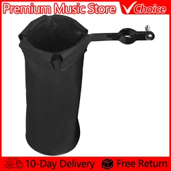 Drumstick Tube Bag Black Cylindrical Drumstick Holder Oxford Cloth Metal Clip Sturdy Percussion Drum Instrument Accessories