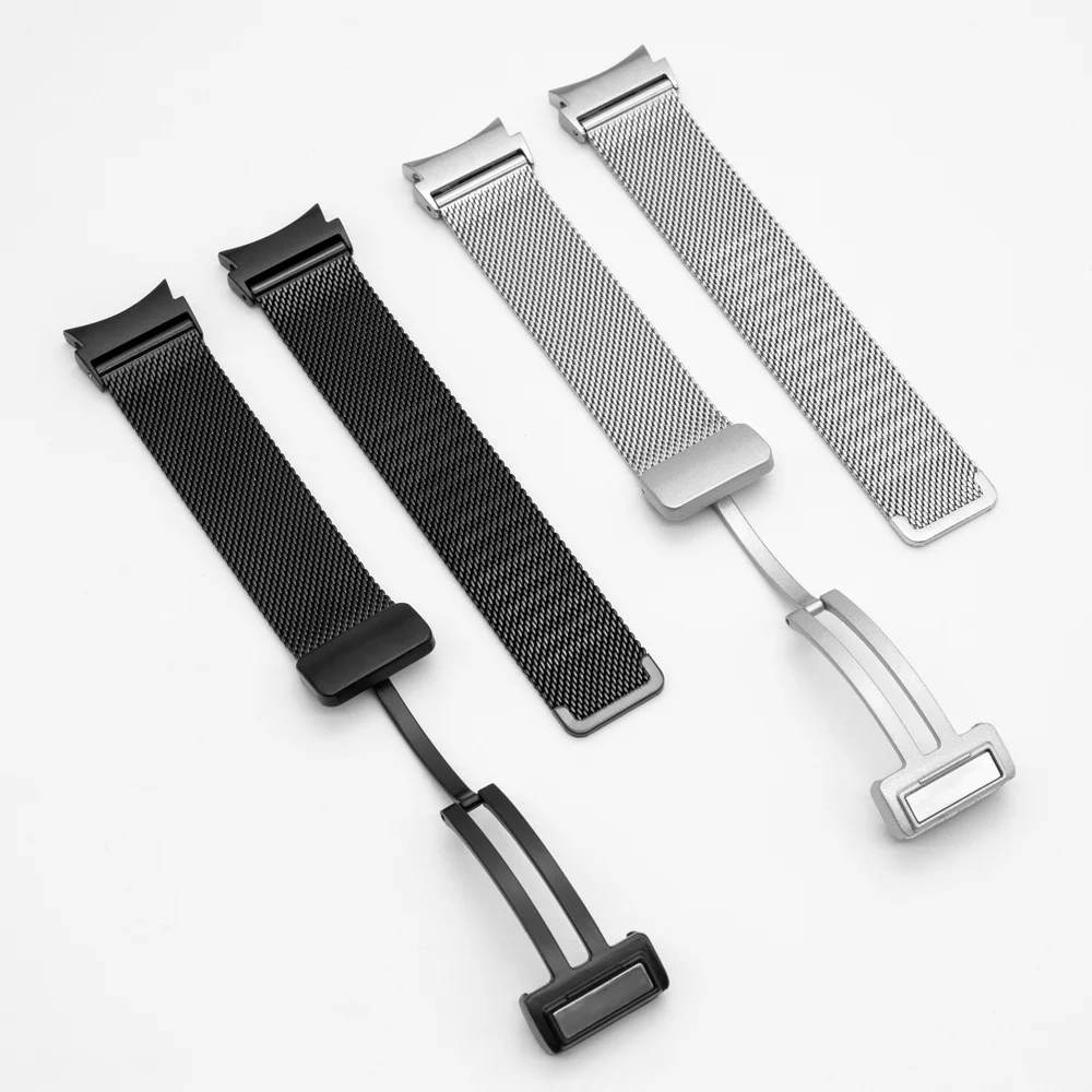 20Mm for Samsung Galaxy Watch 4/5Pro Stainless Steel Milanese Magnetic Folding Buckle Strap