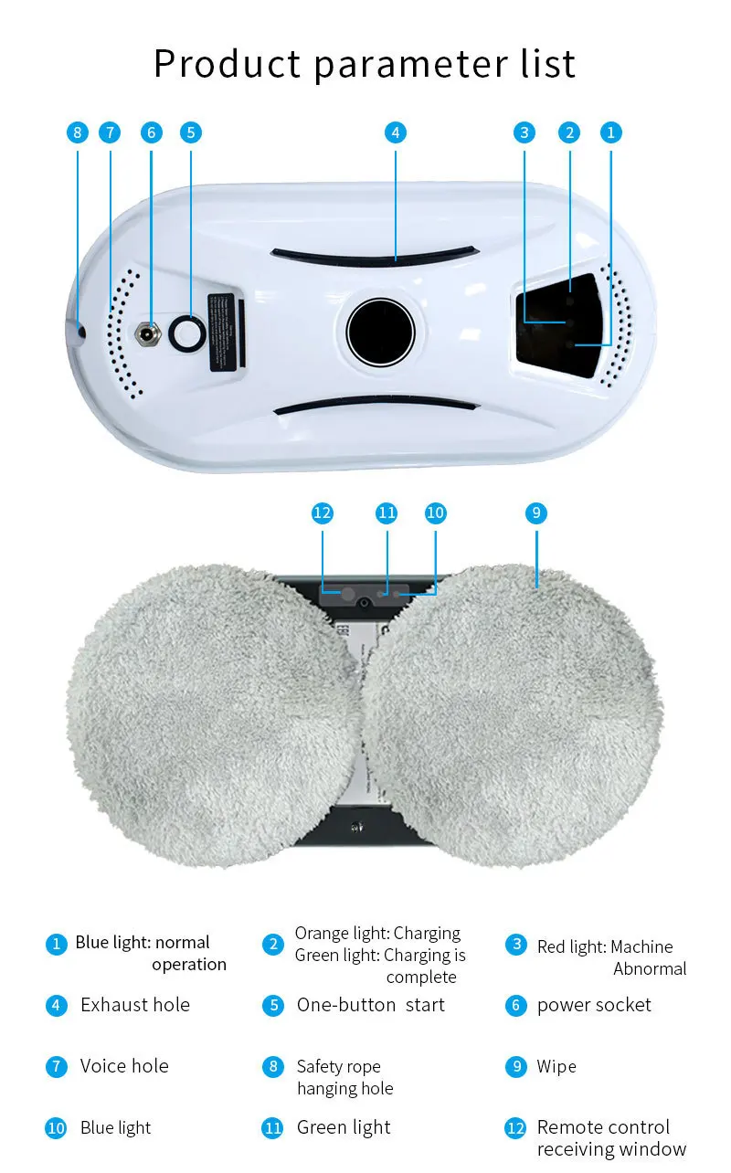 2026 Fensterputzroboter, Ultraflacher Reinigungsroboter, Fensterputzroboter, Fensterreinigungsroboter – Detail 1