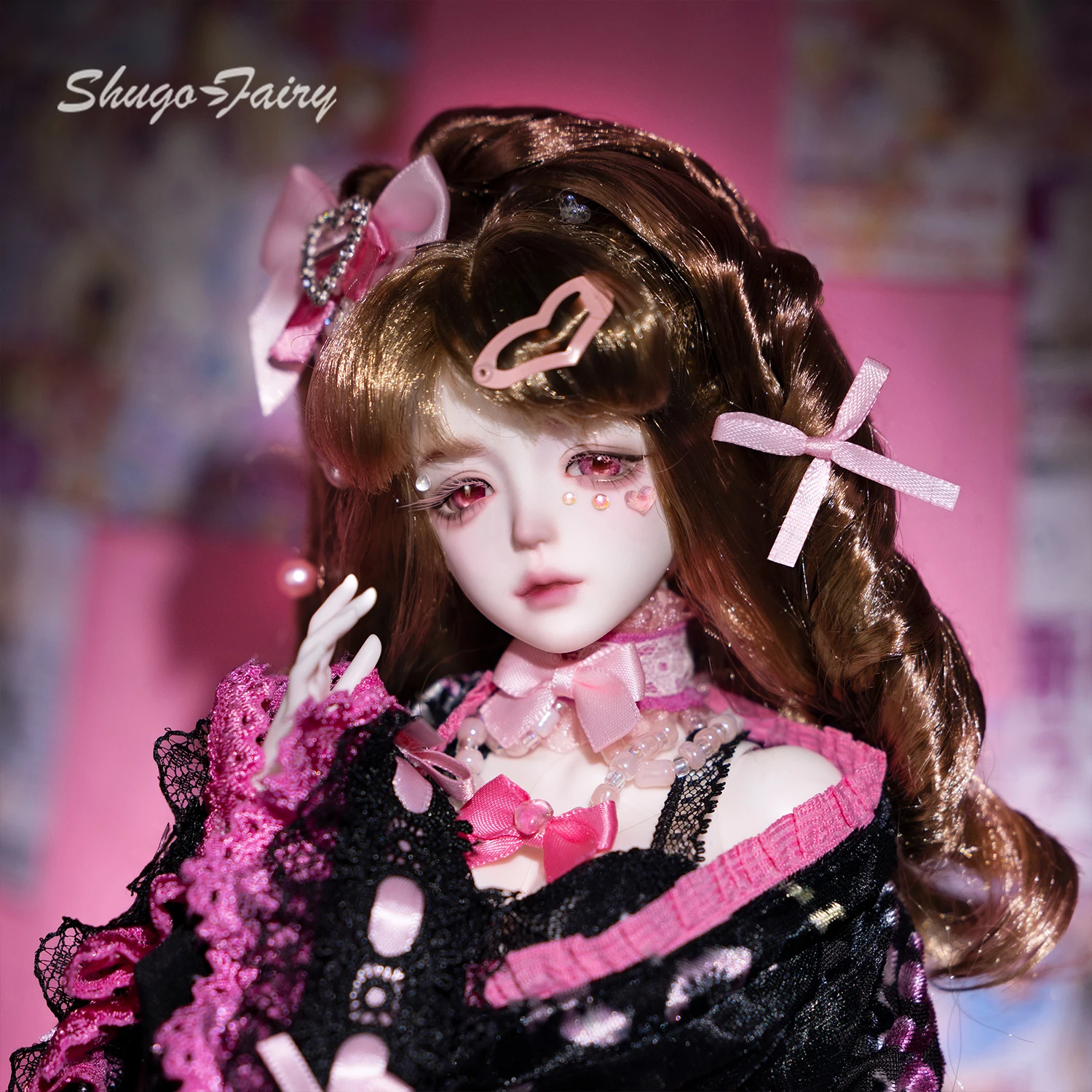 دمية BJD 1/4 Elaina Y2K Shibuya Gal مجموعة كاملة على طراز المجلات اليابانية الرجعية لدمية Joan Body الأصلية من ShugaFairy