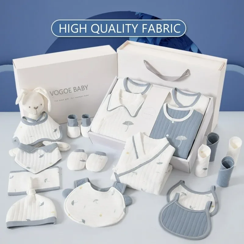 28 Pcs Newborn Organic Cotton Baby Clothes Gift Set 59 66cm Baby Supplies Gift Box for Boy Girl Baby Souvenir