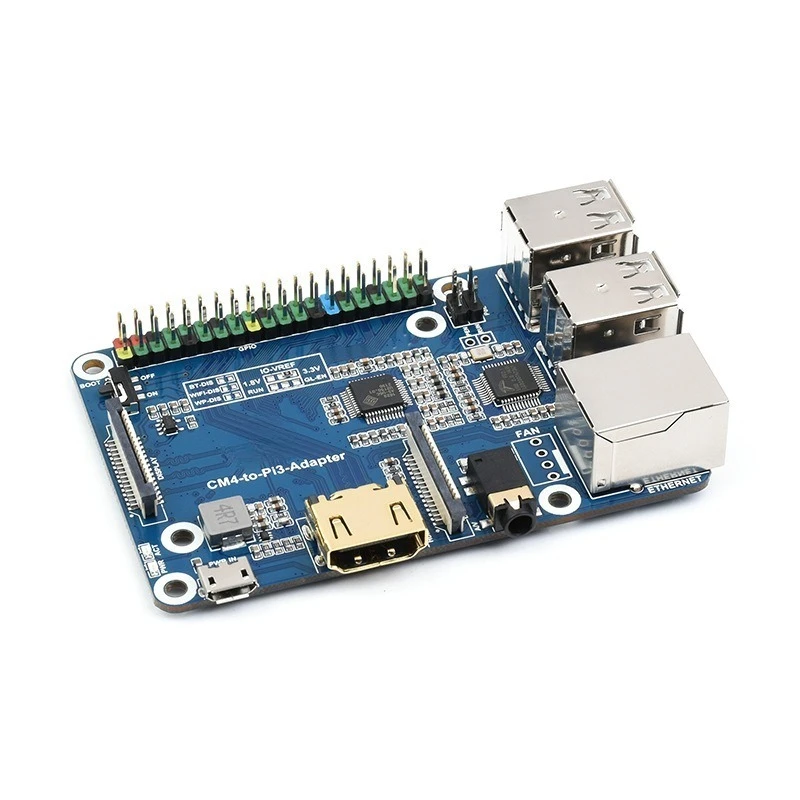 Type-B CM4 Adapter Board Compute Module4 to 3B/B+ Base Board Compatible with 3 Model B/B+ Replacement Substrate